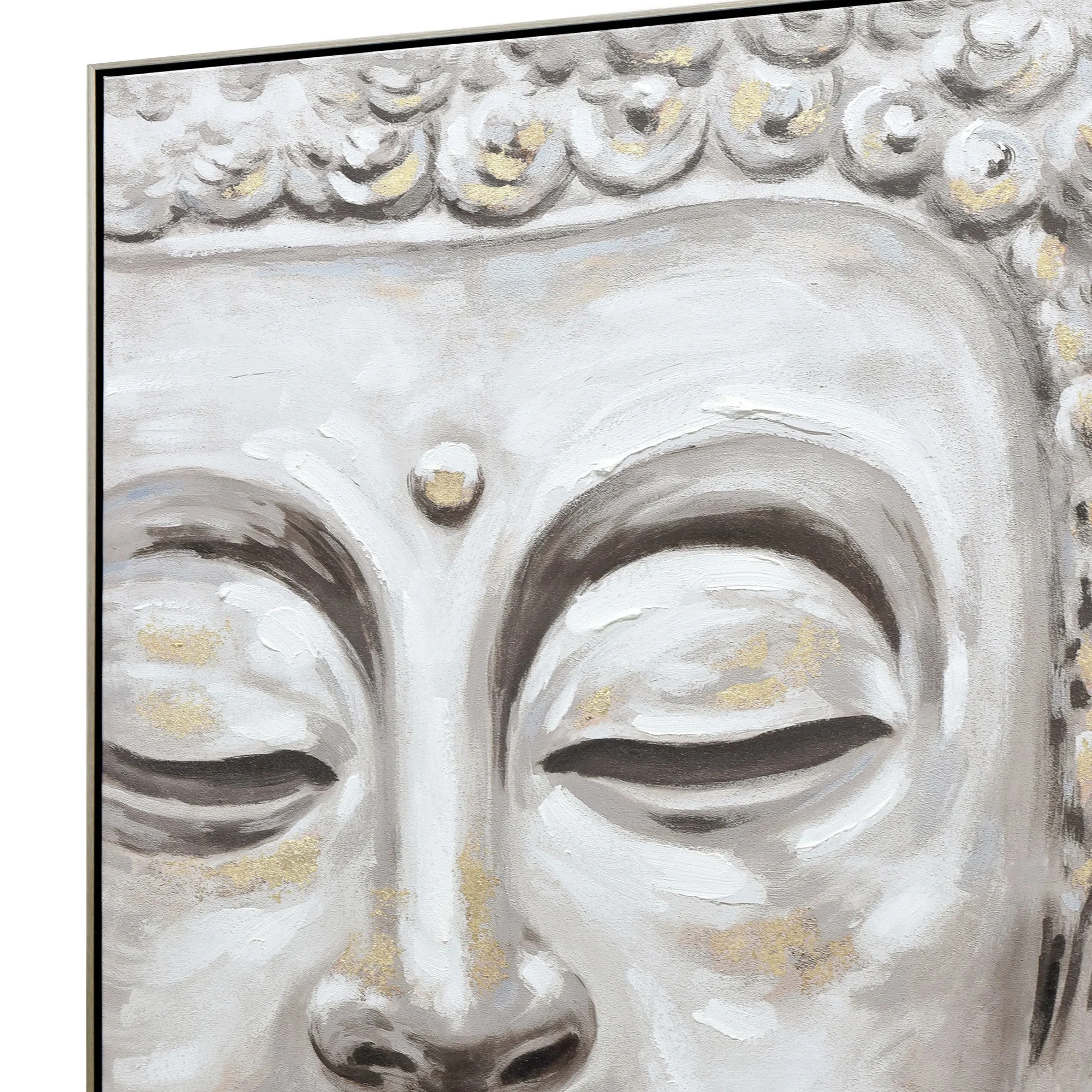 90X120cm Serene Radiance Champagne Framed Canvas Wall Art - Image 10