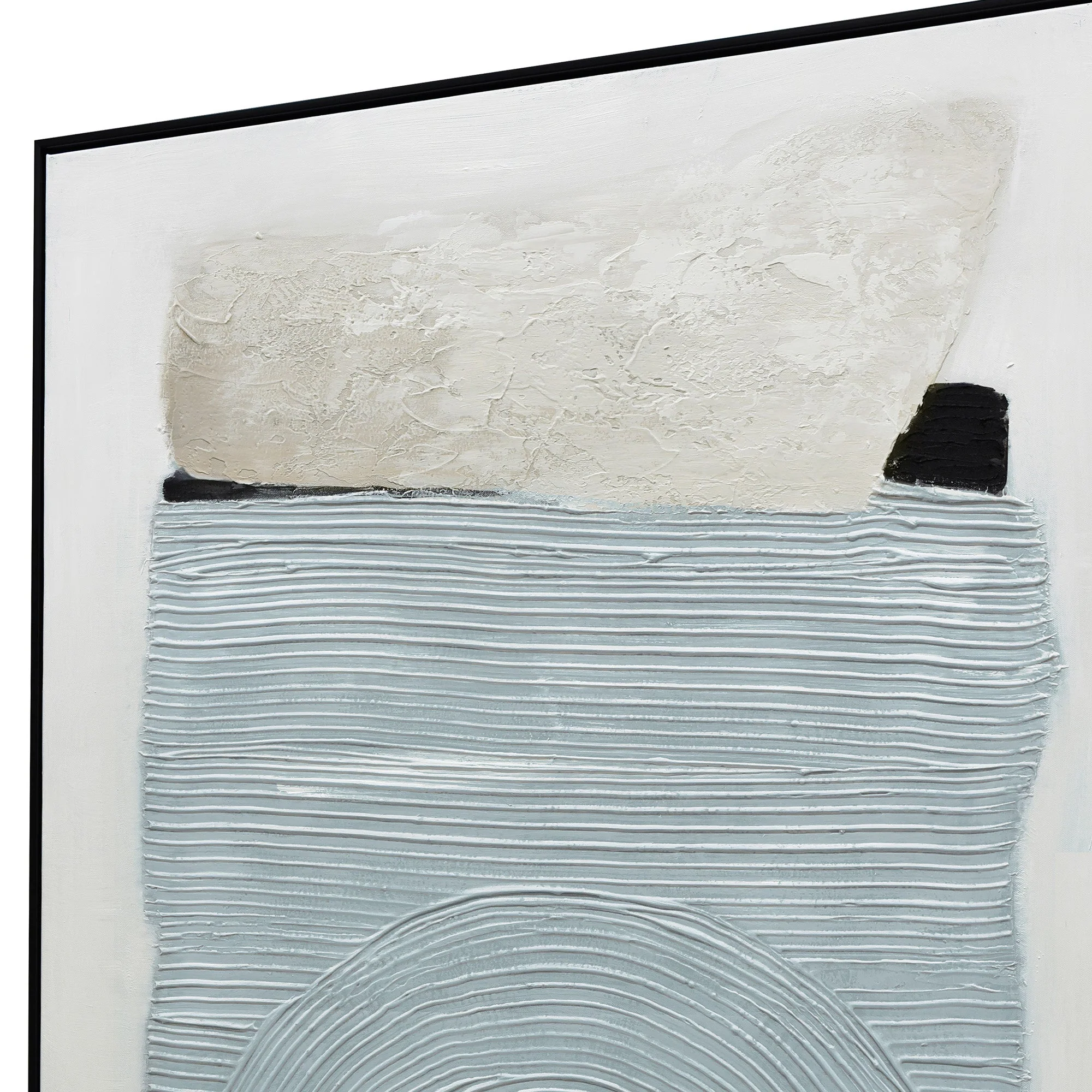 90X120cm Vibes of Vellichor Black Framed Hand Painted Canvas Wall Art - Image 10