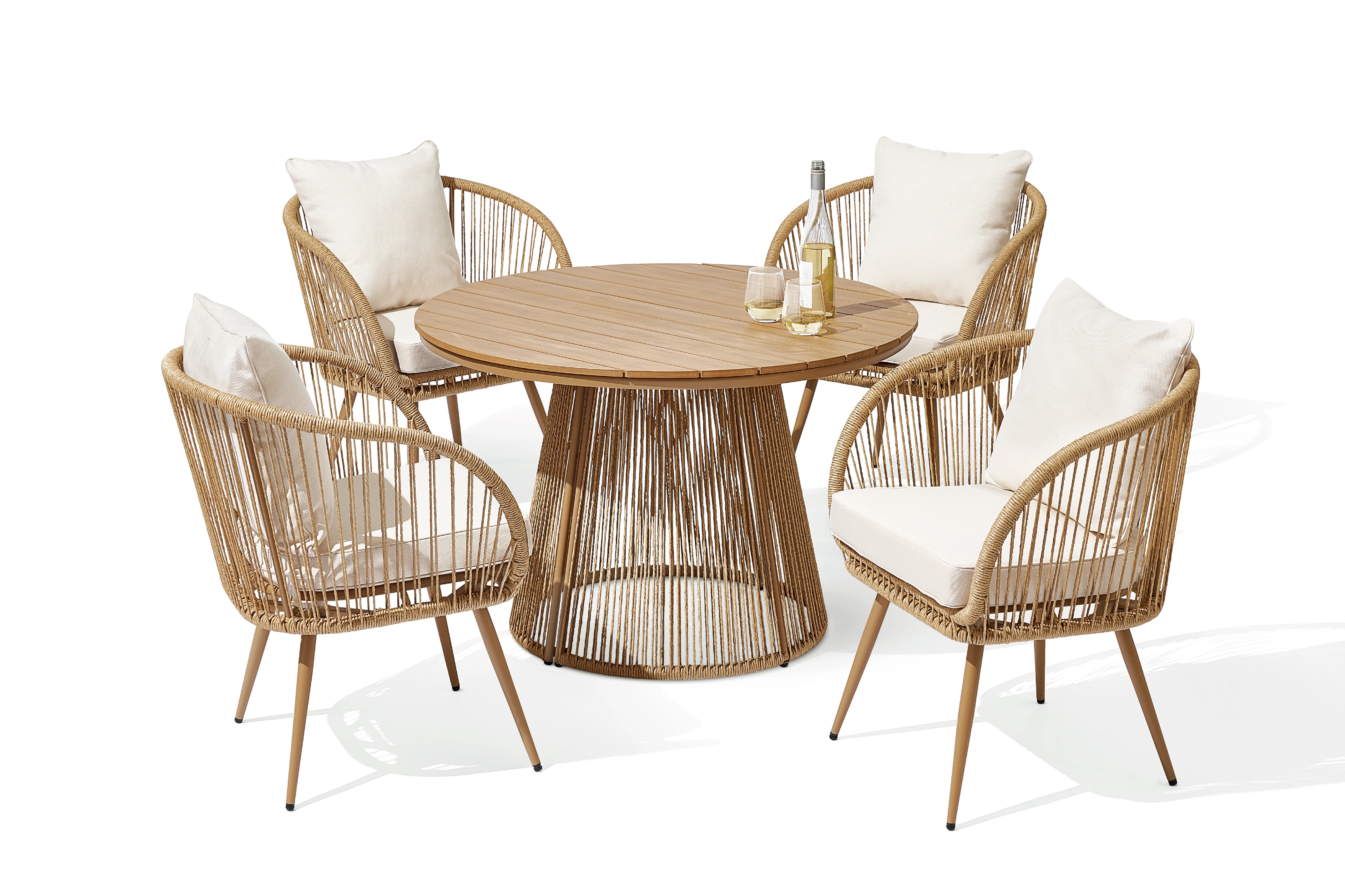 Alder 5 Piece Outdoor Dining Set - Image 7