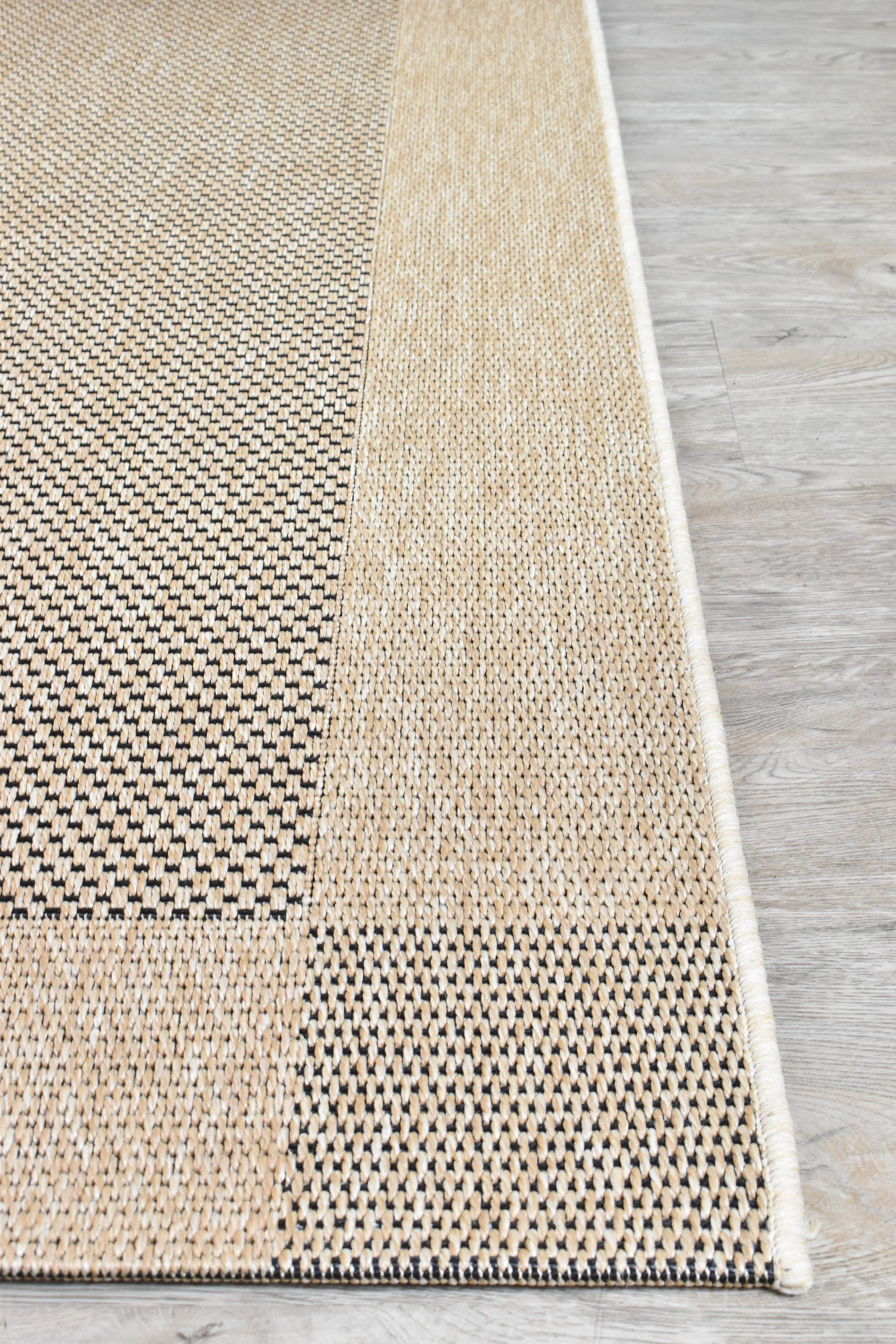 Outdoor Sisal Sand Black Rug 3900-820 - Image 4
