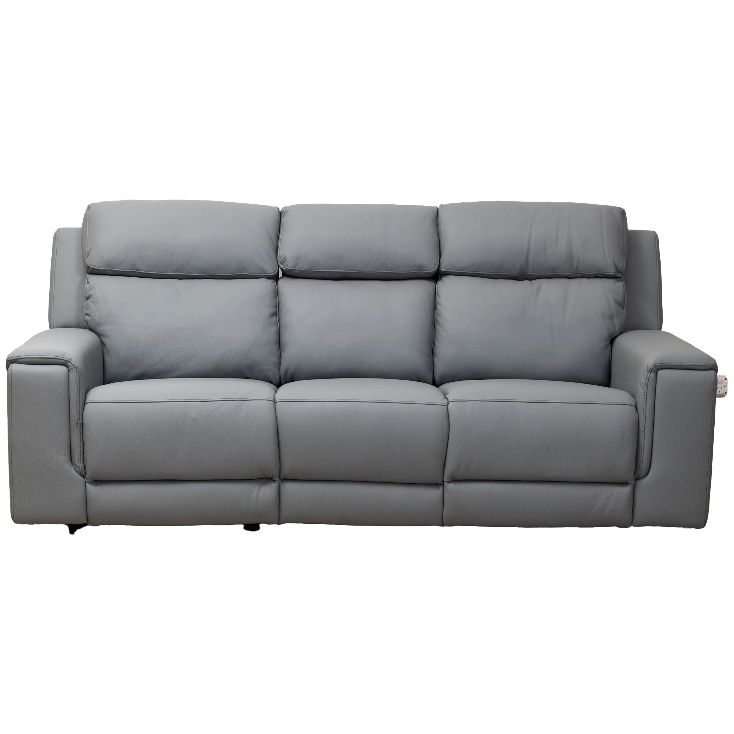 Aquila Electric Recliner Leather Lounge Suite - Image 15