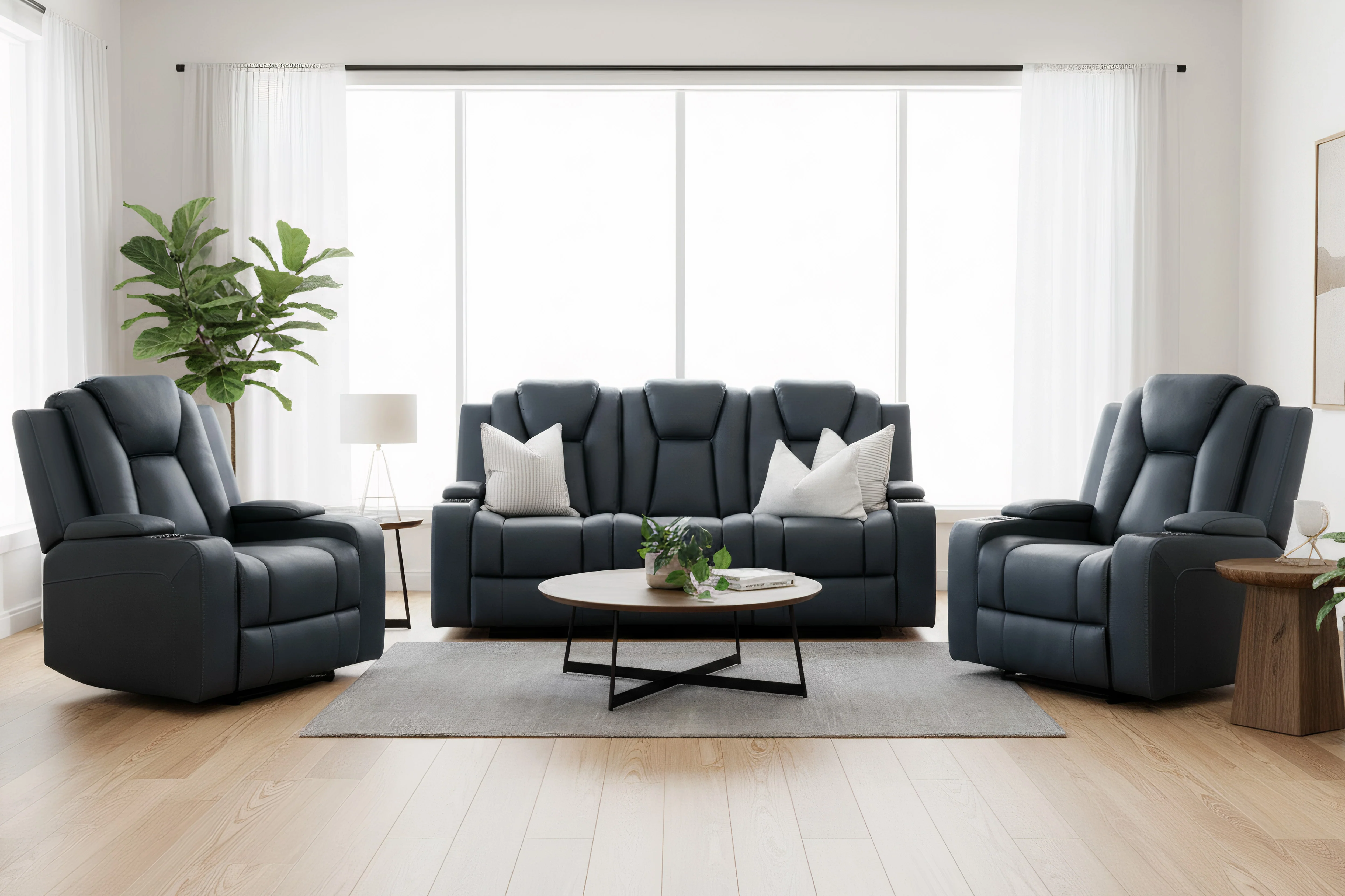 Arena Fabric Electric Recliner Lounge - Image 3