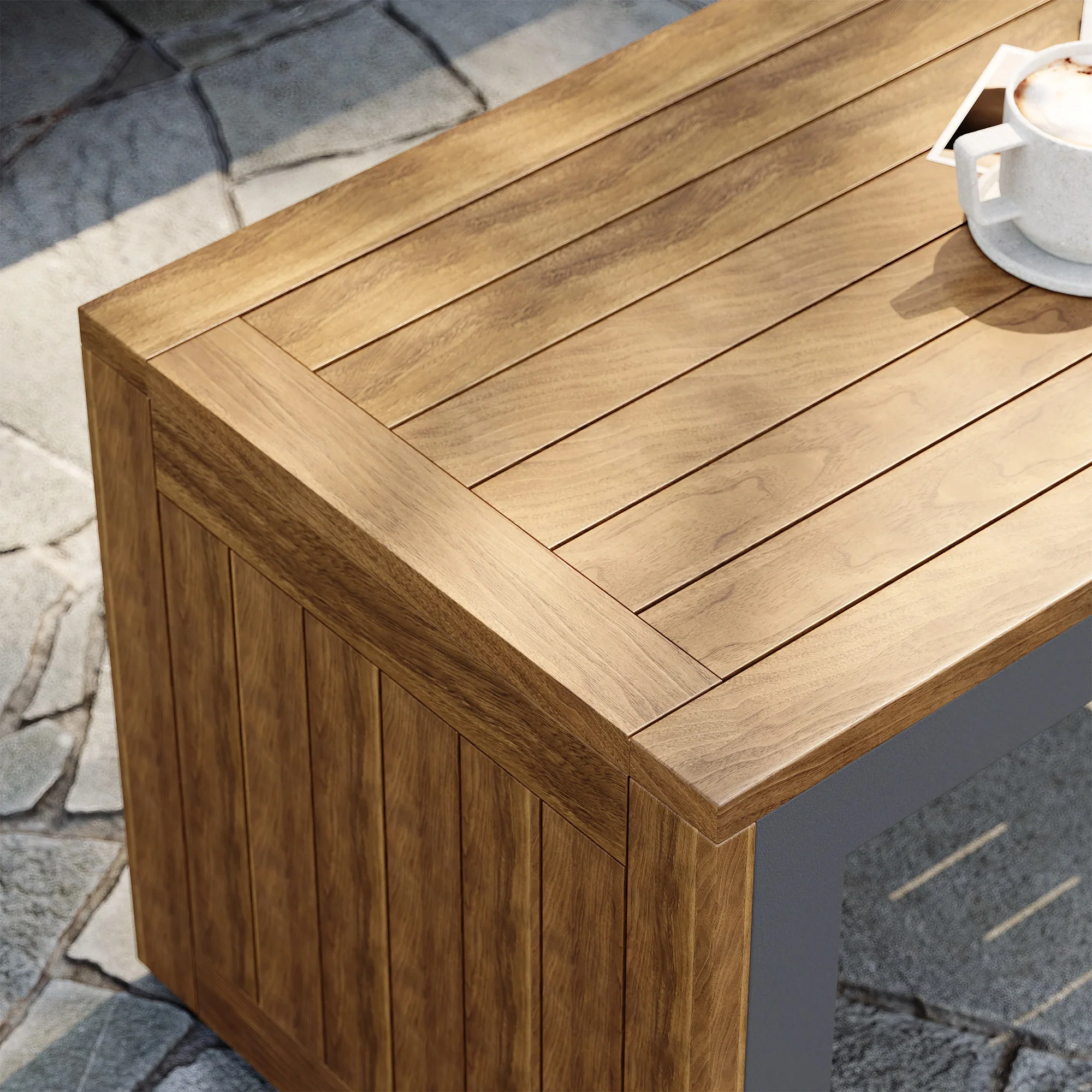 Belize 4 Seater Outdoor Lounge Setting with Coffee Table - Image 11