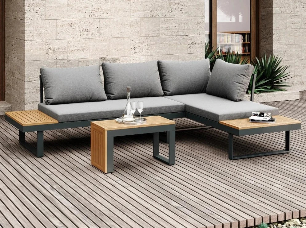 Belize 4 Seater Outdoor Lounge Setting with Coffee Table - Image 13