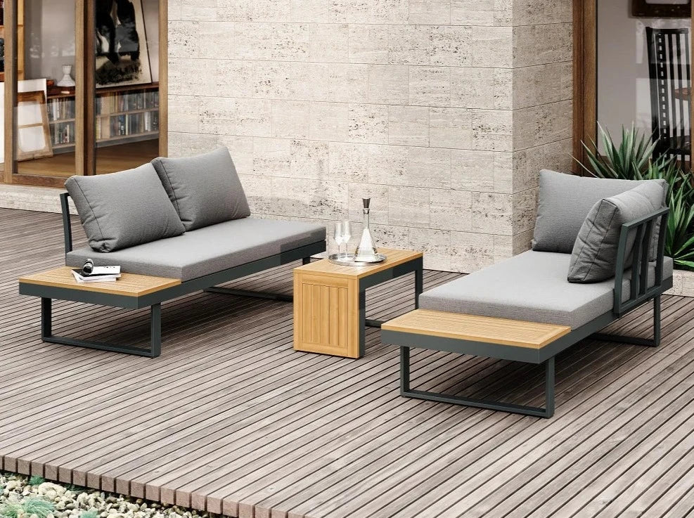 Belize 4 Seater Outdoor Lounge Setting with Coffee Table - Image 15