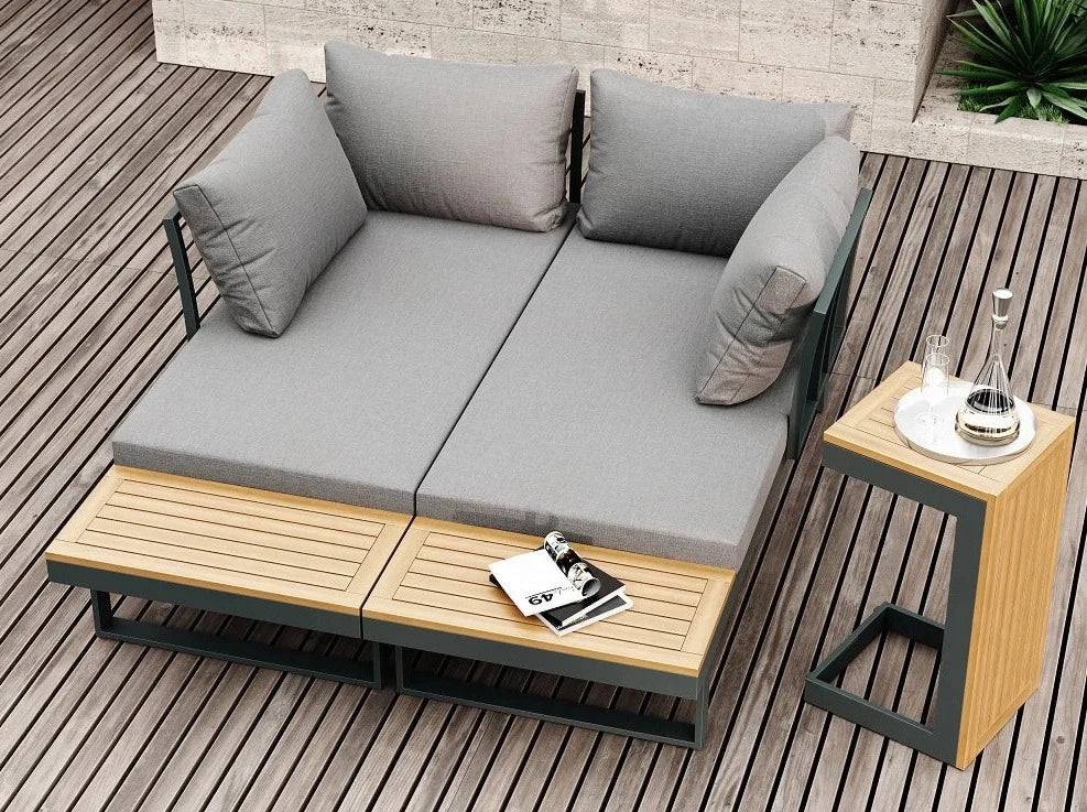 Belize 4 Seater Outdoor Lounge Setting with Coffee Table - Image 17