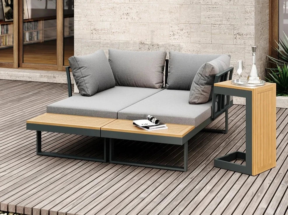 Belize 4 Seater Outdoor Lounge Setting with Coffee Table - Image 18