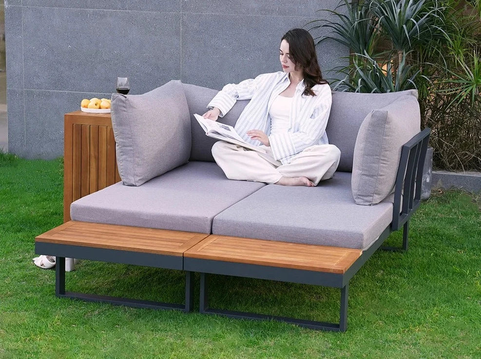 Belize 4 Seater Outdoor Lounge Setting with Coffee Table - Image 19