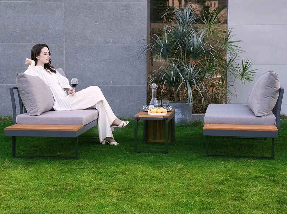 Belize 4 Seater Outdoor Lounge Setting with Coffee Table - Image 20