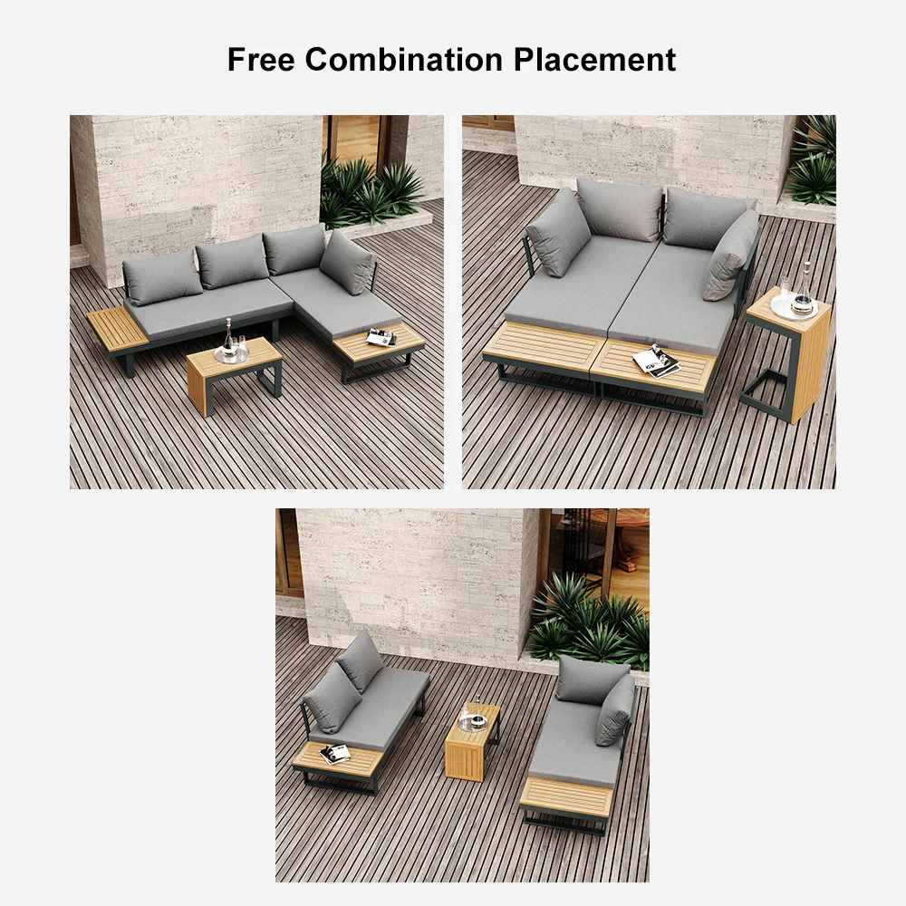 Belize 4 Seater Outdoor Lounge Setting with Coffee Table - Image 23