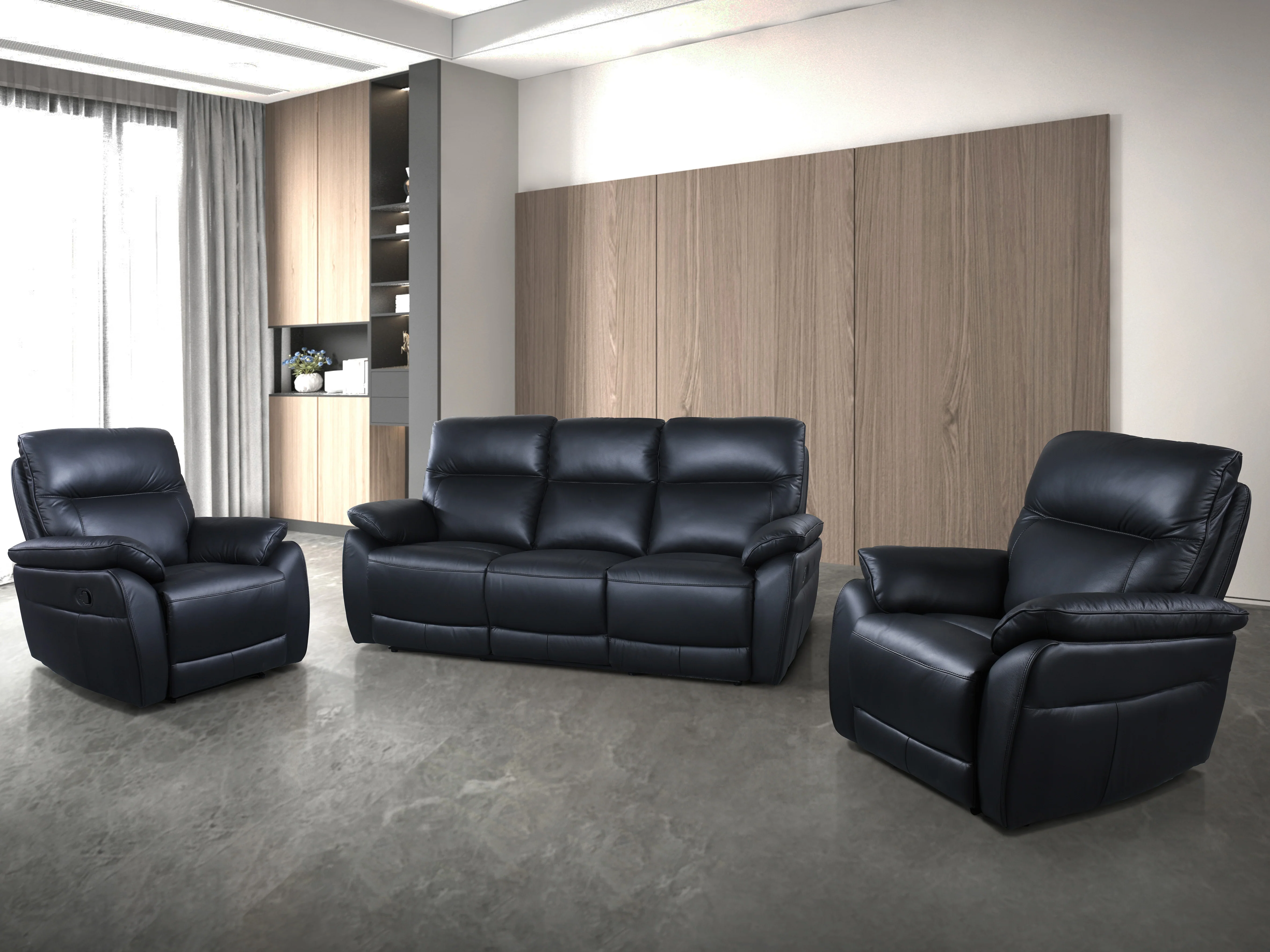 Benson Leather Recliner Lounge - Image 4