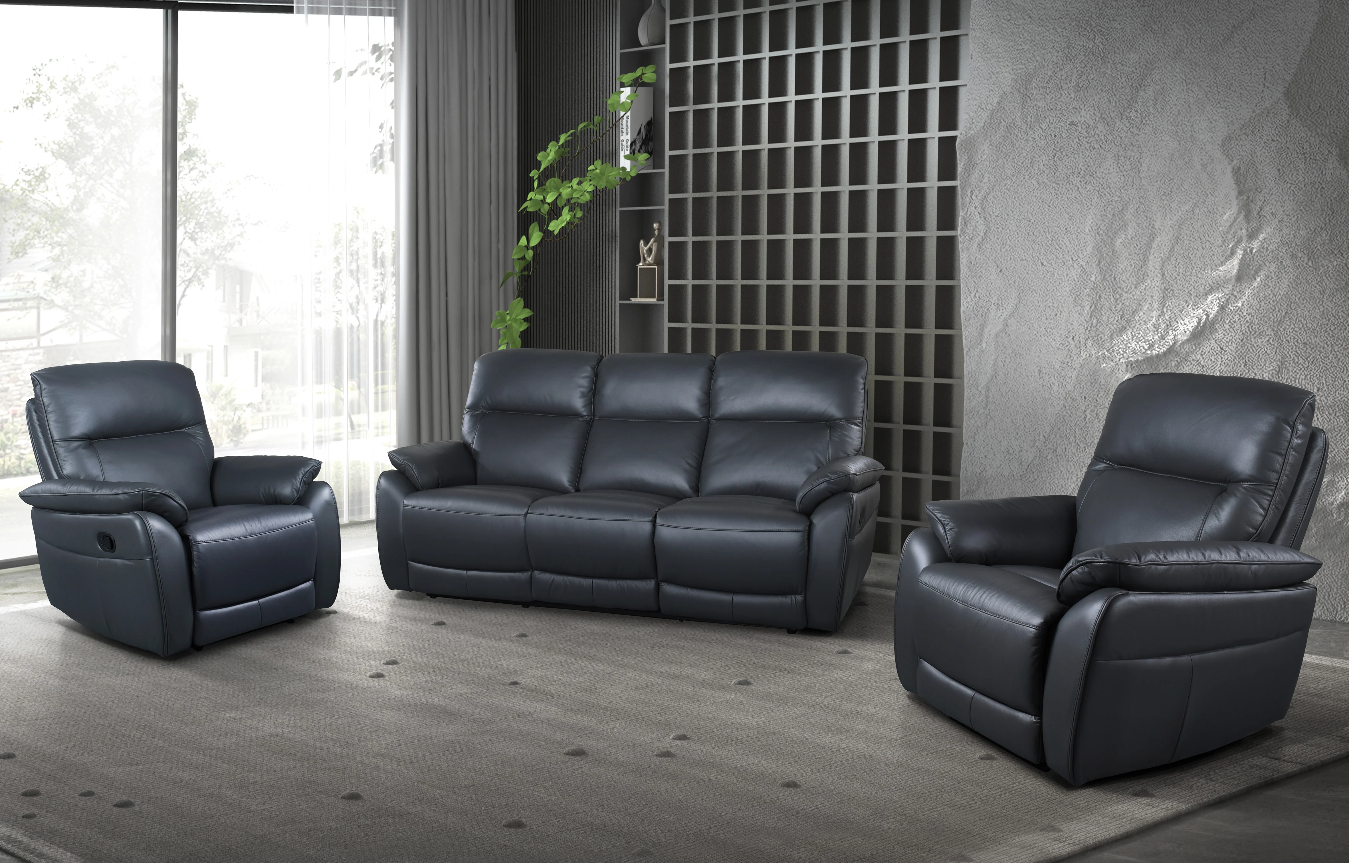 Benson Leather Recliner Lounge - Image 5