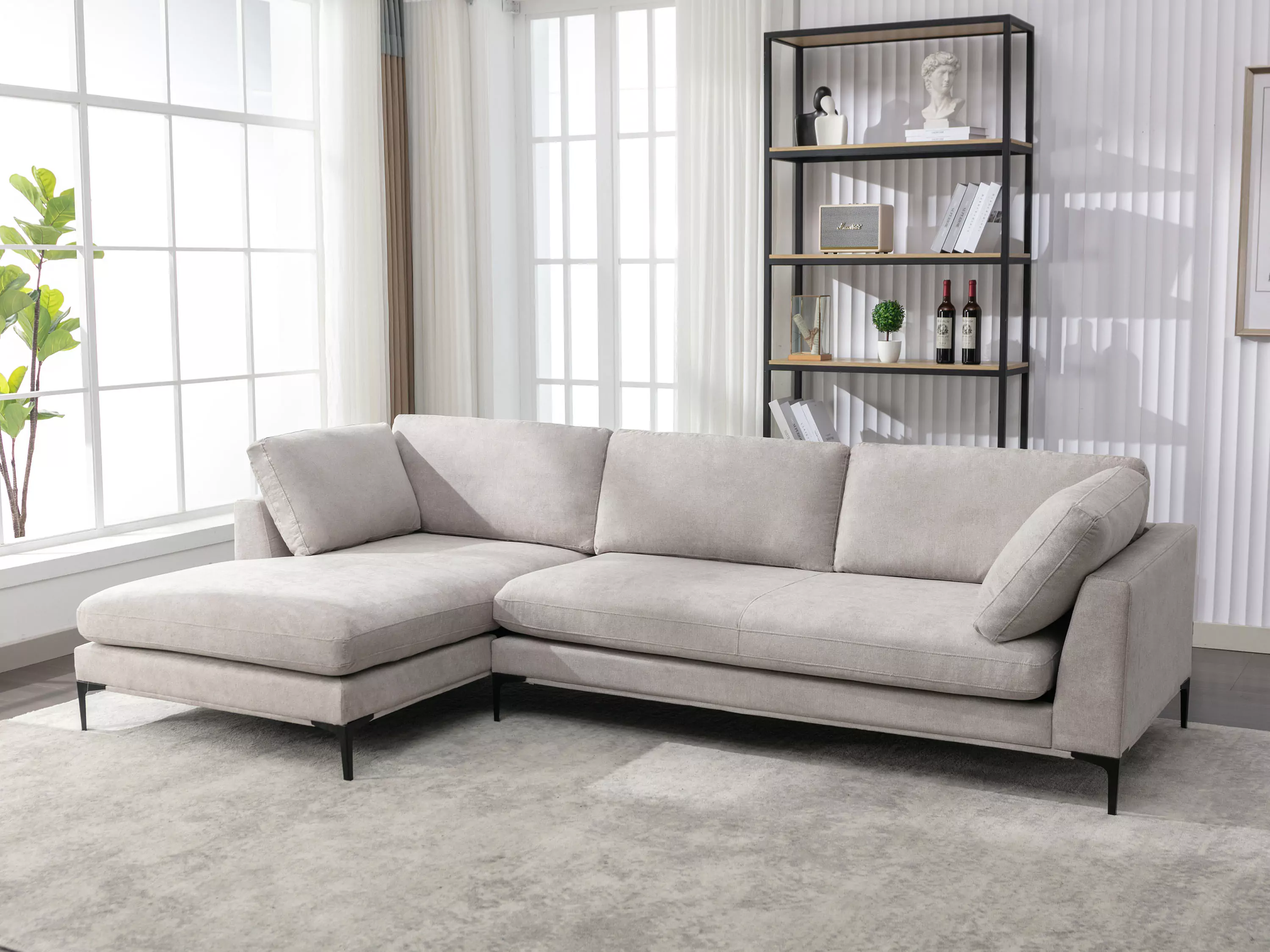Bonnie 3 Seater Fabric Chaise - Image 7