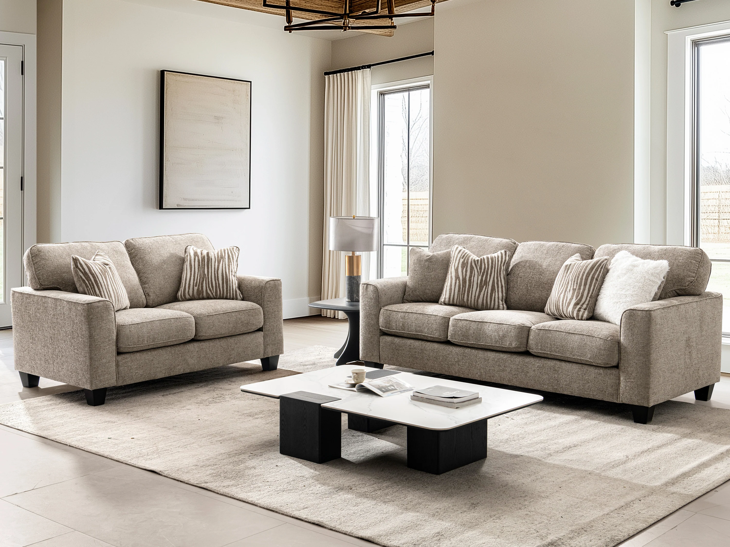 Bridgewater Fabric Lounge & Sectional - Image 42