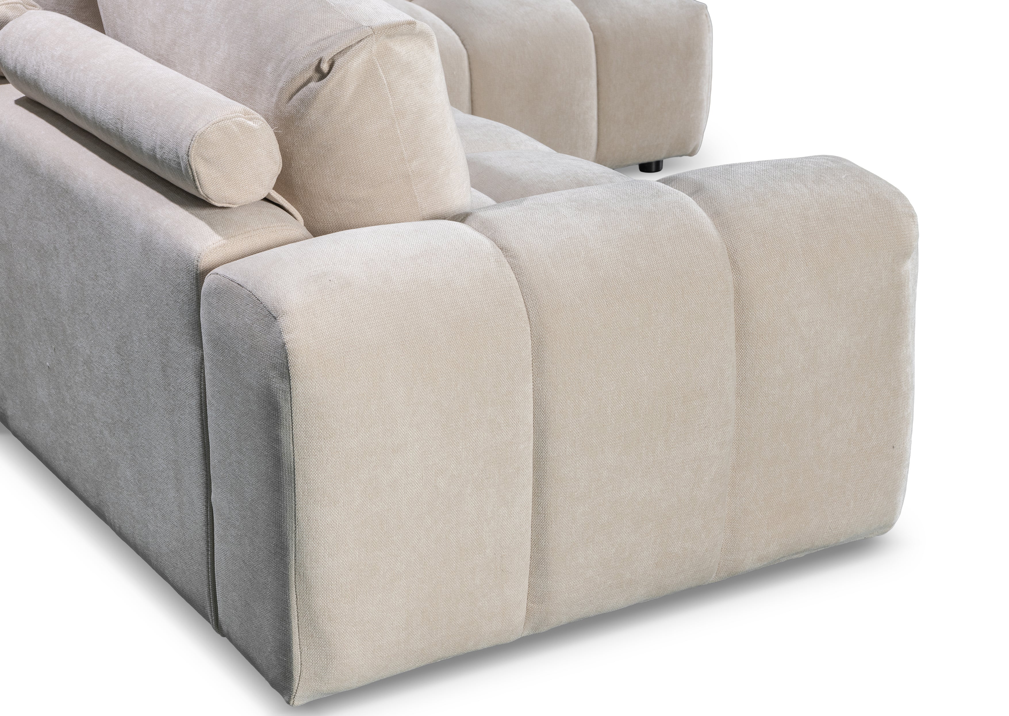 Desmond 5 Seater Fabric Chaise Modular - Image 14