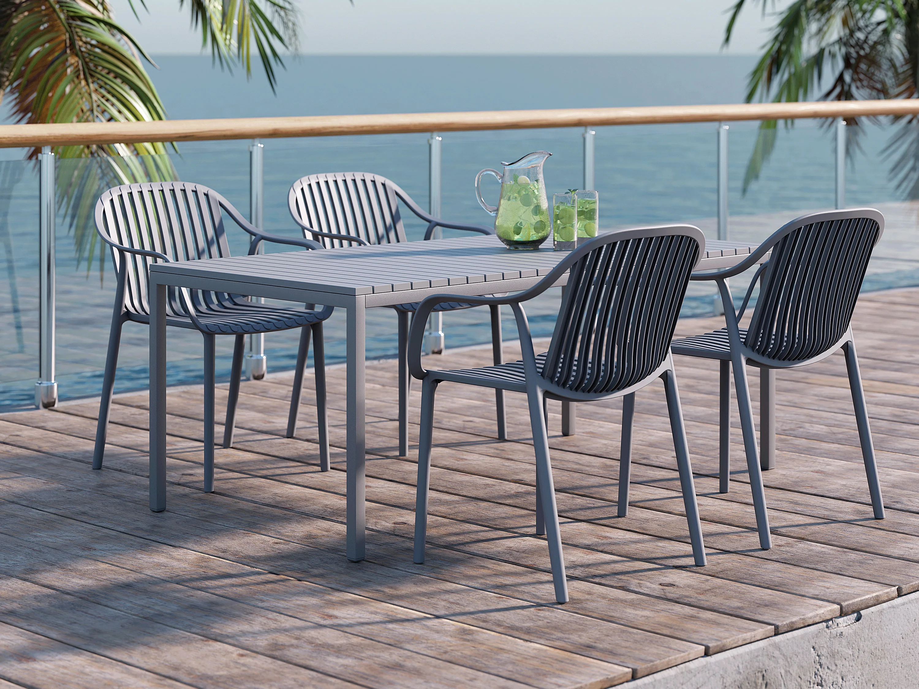 Forrest 7Pce Outdoor Dining Set - Image 4