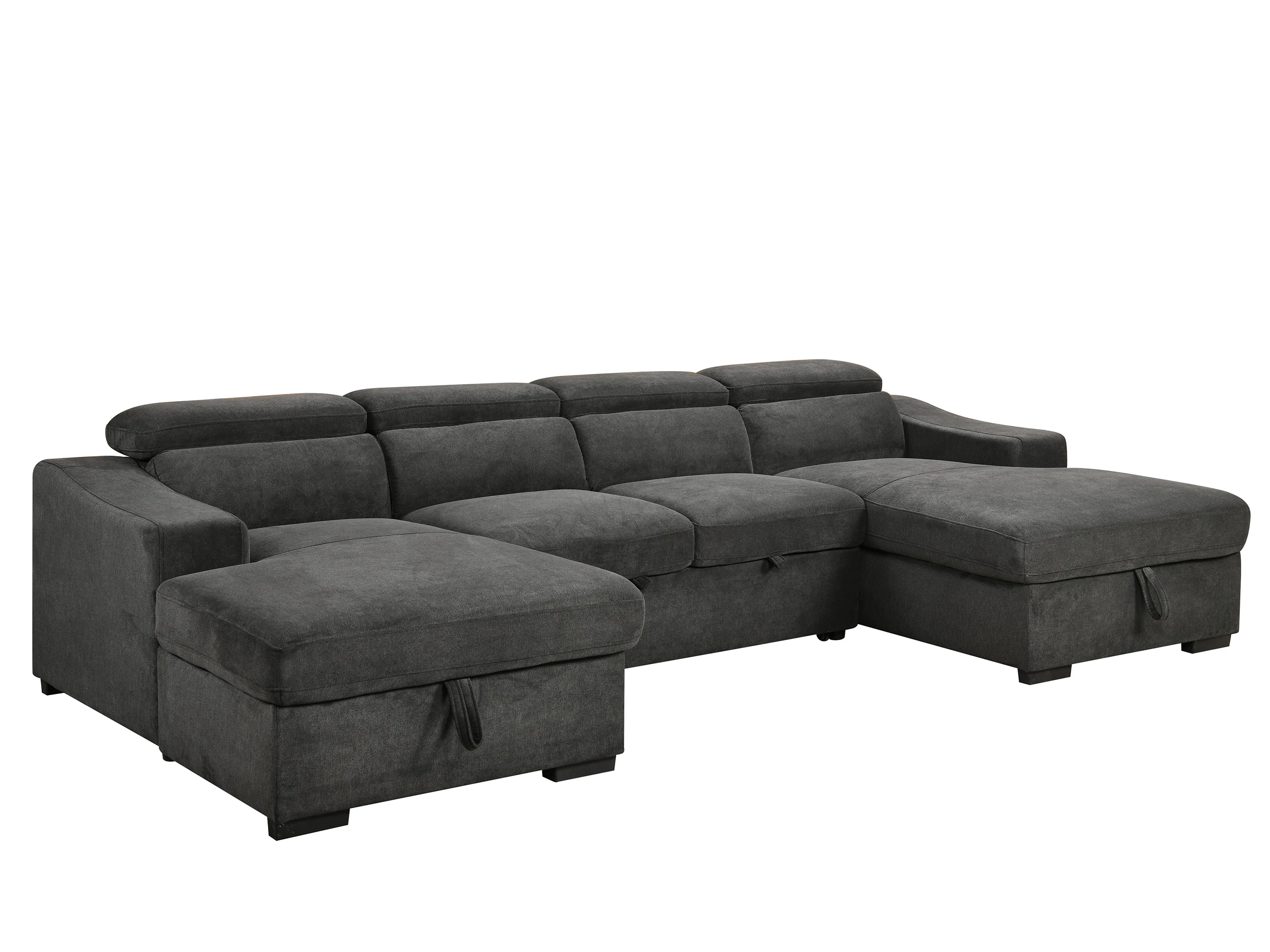 Harlan 4 Seater Fabric with LHF-RHF Sofabed - Image 10