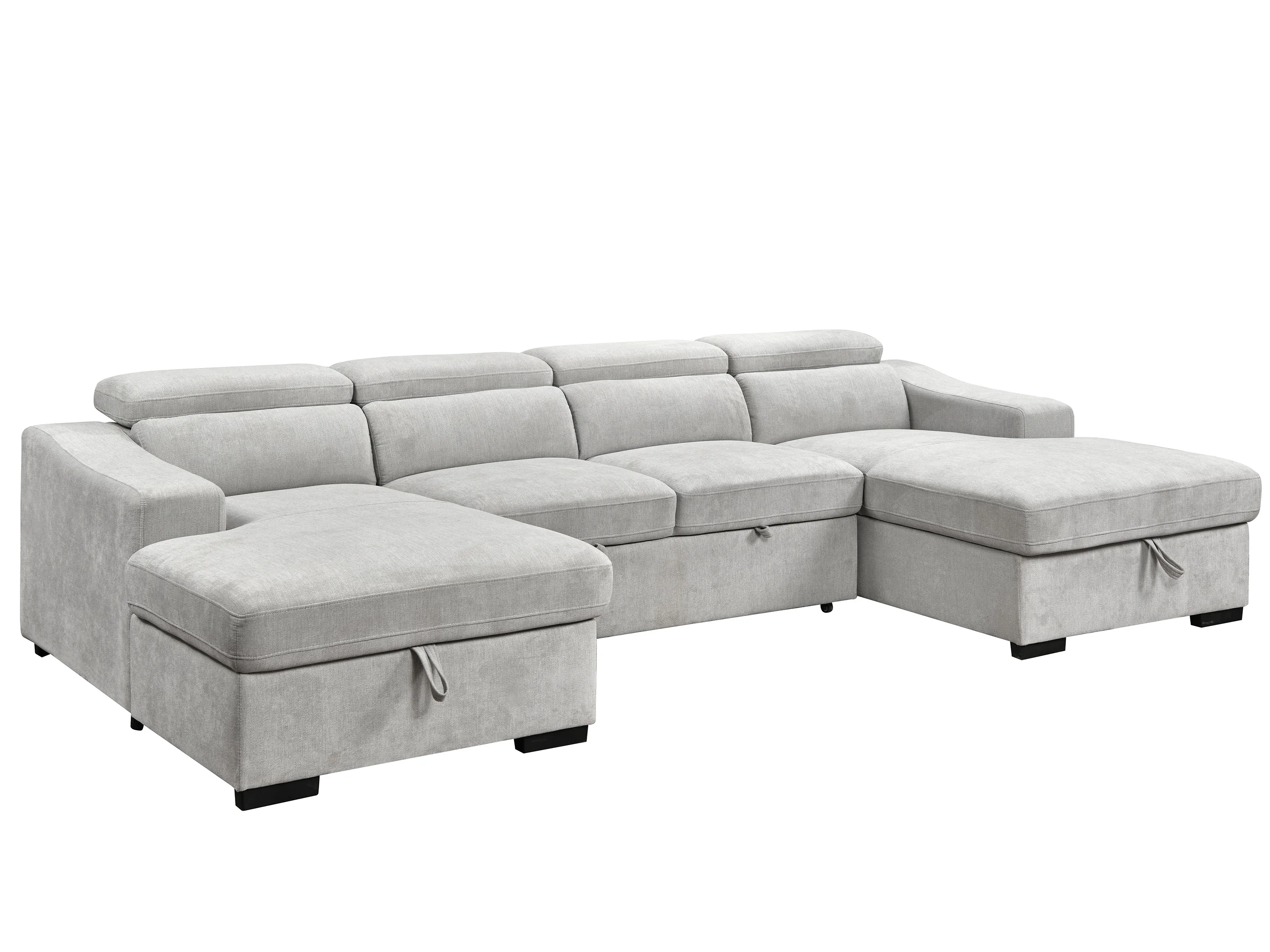 Harlan 4 Seater Fabric with LHF-RHF Sofabed - Image 6