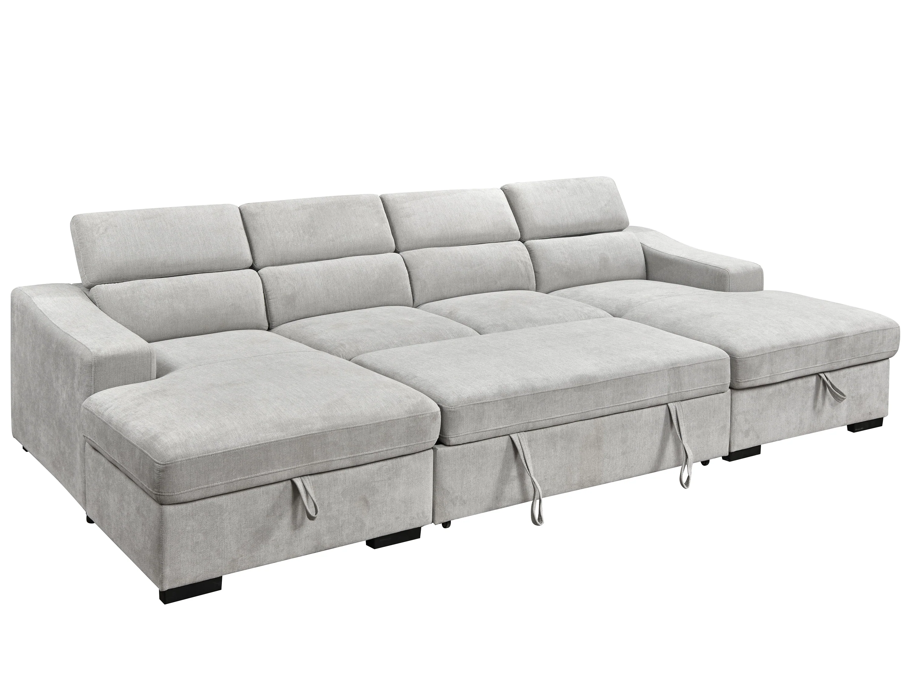 Harlan 4 Seater Fabric with LHF-RHF Sofabed - Image 7