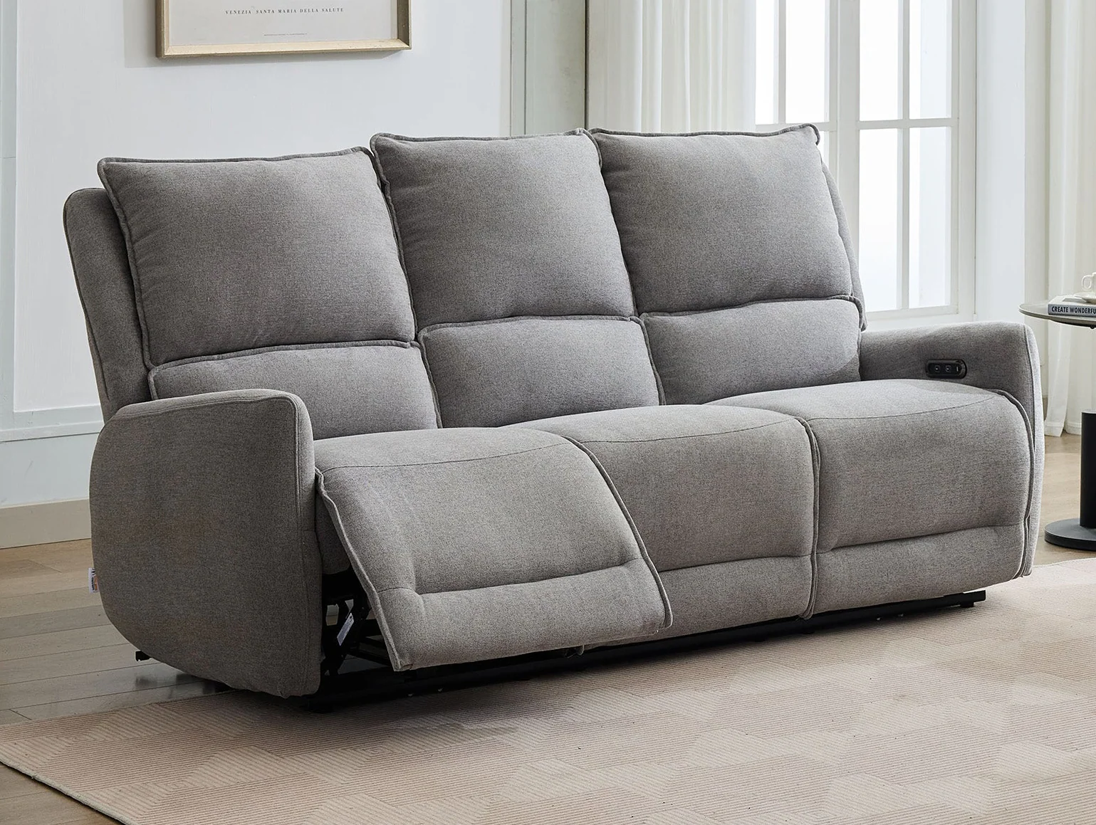 Logan Fabric Electric Recliner Lounge - Image 3