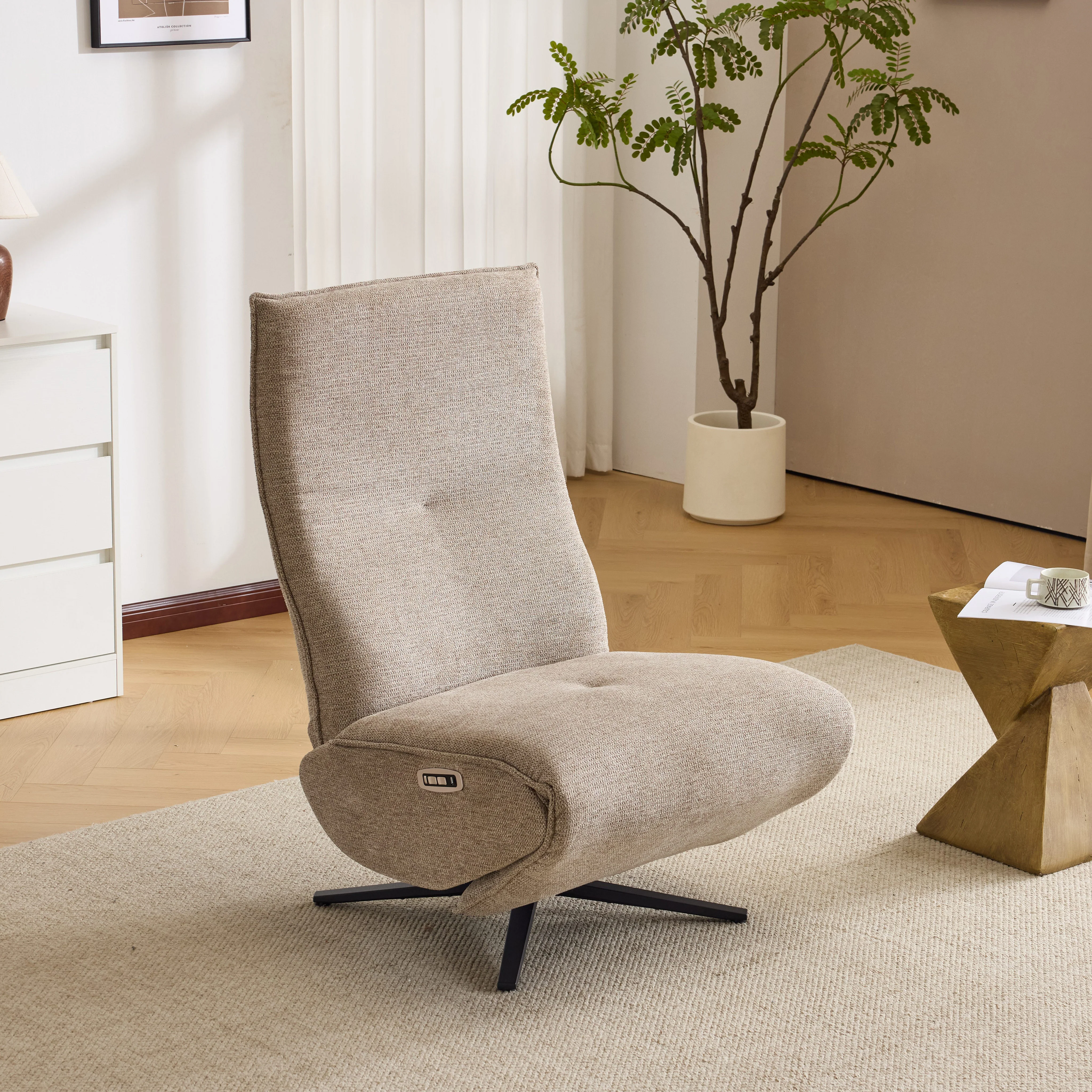 Lud Fabric Electric Accent Chair - Image 3