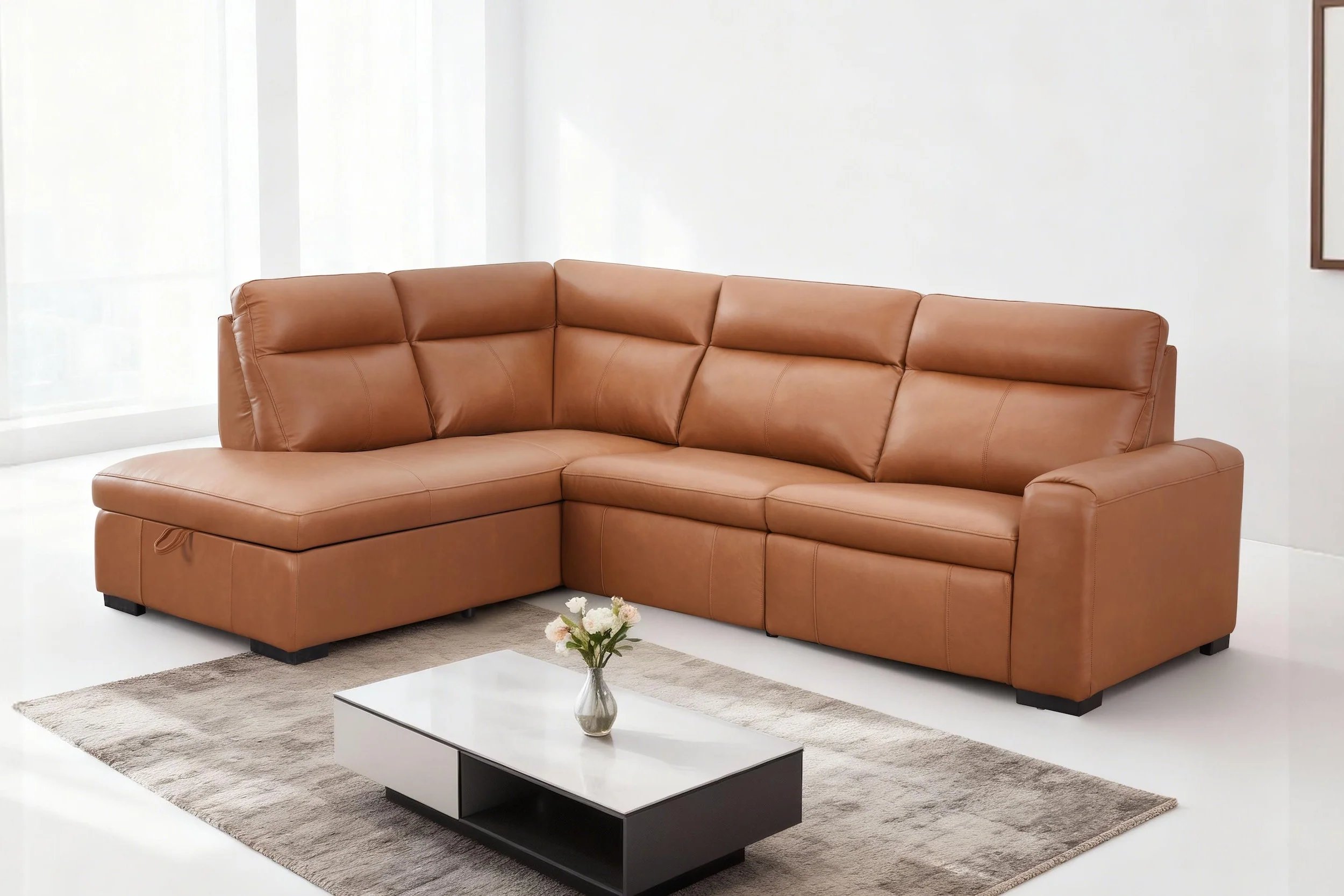 Maddy 4 Seater Leather Electric Modular - Image 10