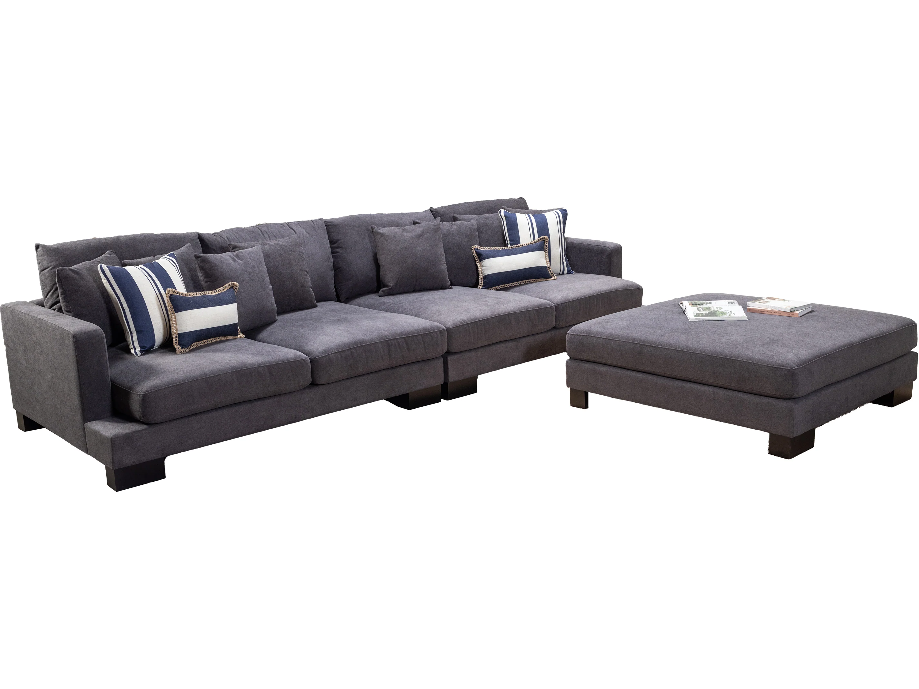 Manhattan 4 Seater Fabric Modular Plus Ottoman - Image 8