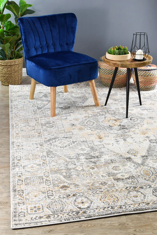 Medina Grey Mustard Rug 0320C - Image 8