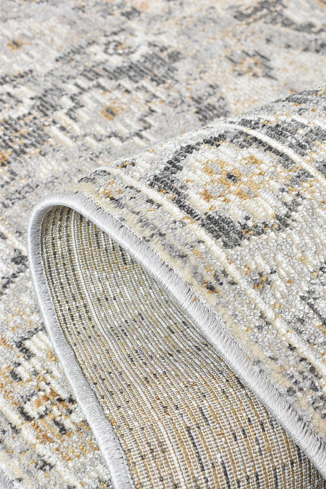 Medina Grey Mustard Runner Rug 0320C - Image 4