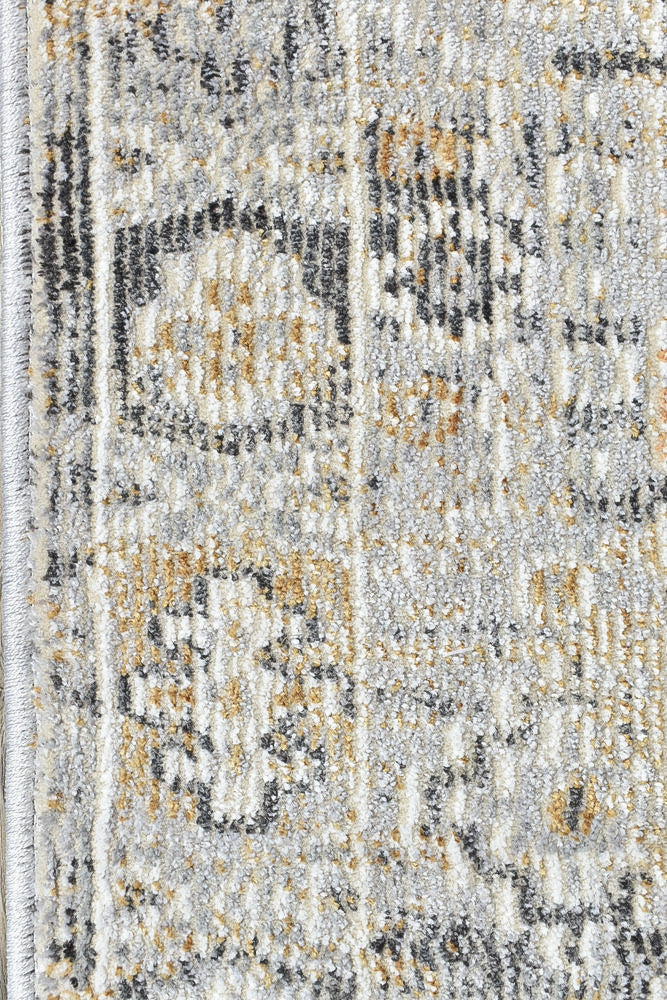 Medina Grey Mustard Runner Rug 0320C - Image 5