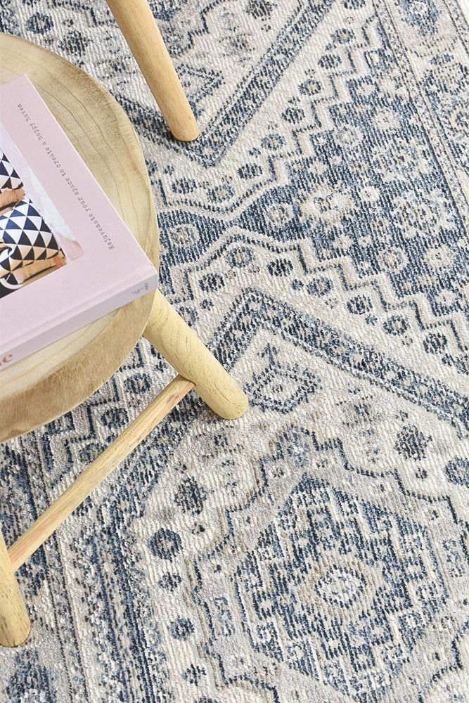Medina Cream Blue Rug A161A - Image 14