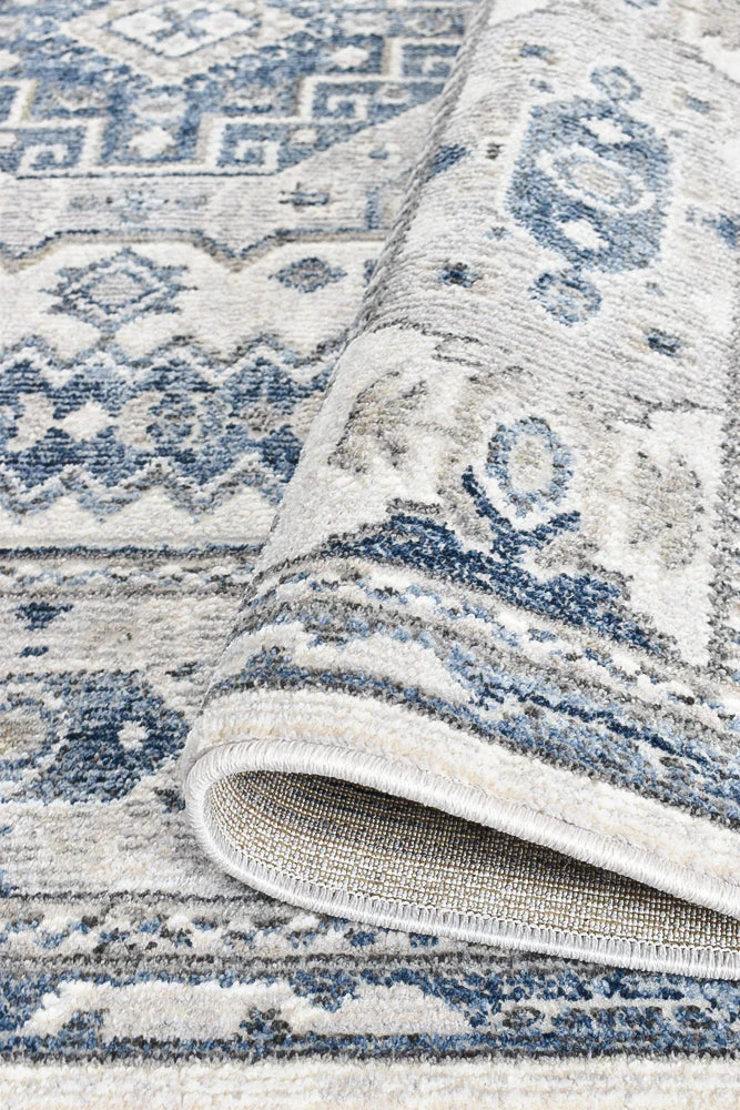 Medina Cream Blue Rug A161A - Image 6