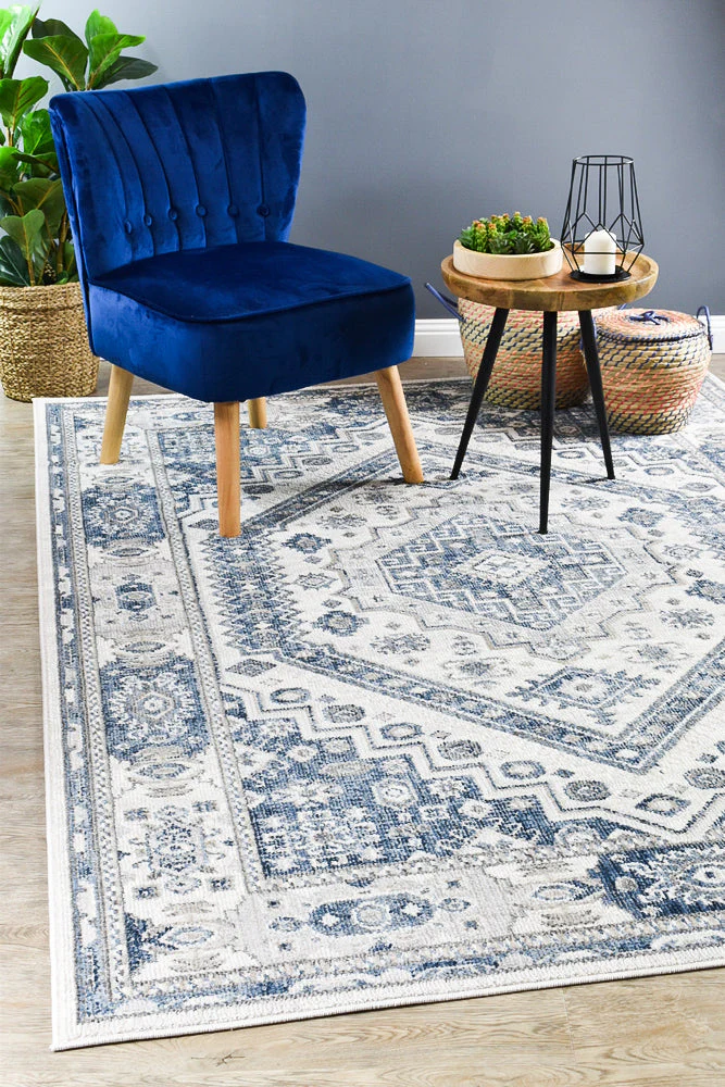 Medina Cream Blue Rug A161A - Image 9