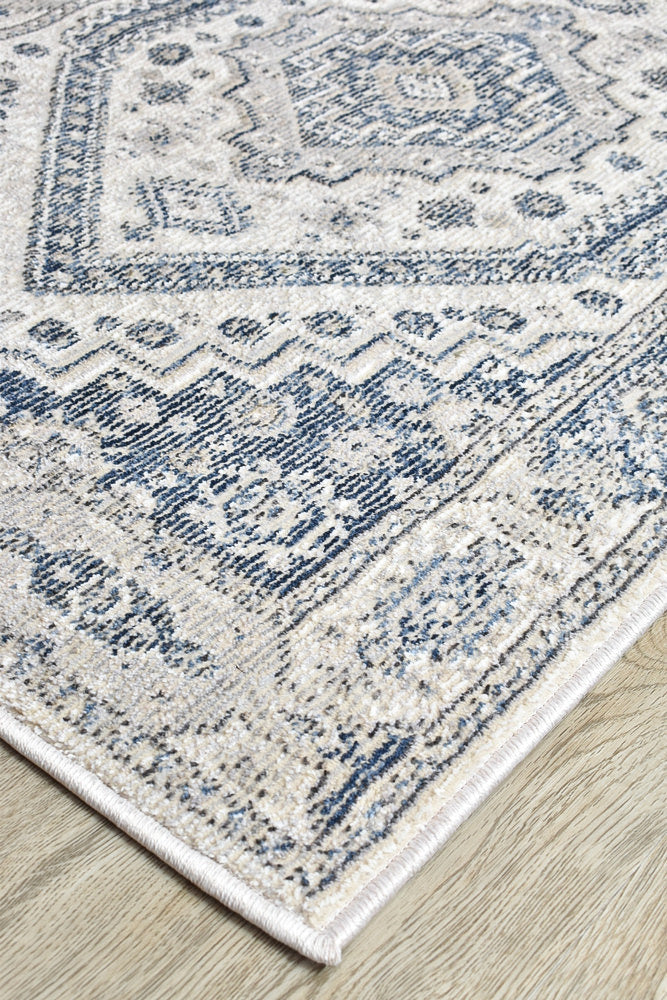 Medina Cream Blue Runner Rug A161A - Image 3