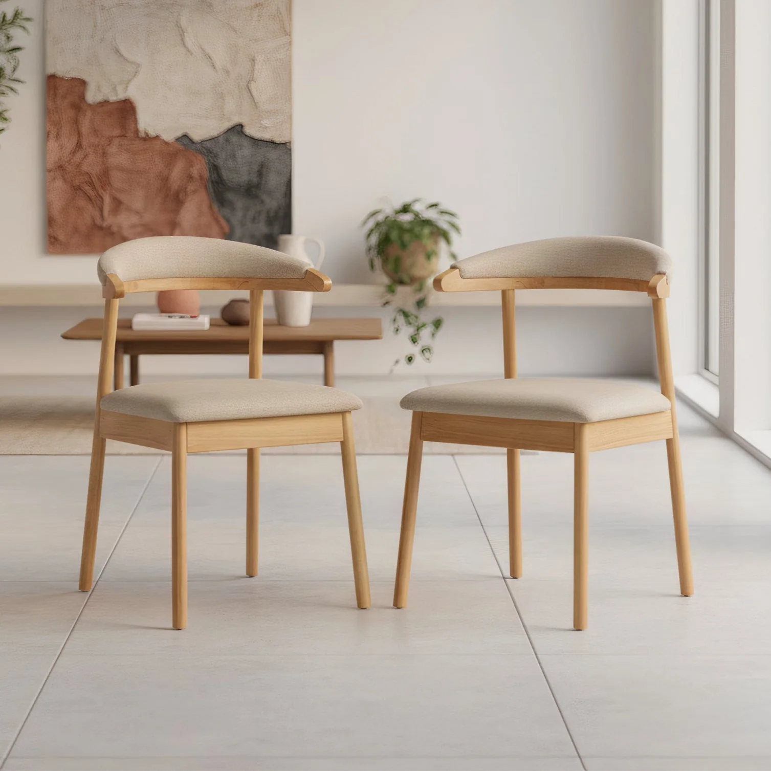 Mindi Fabric Dining Chair (Set of 2)