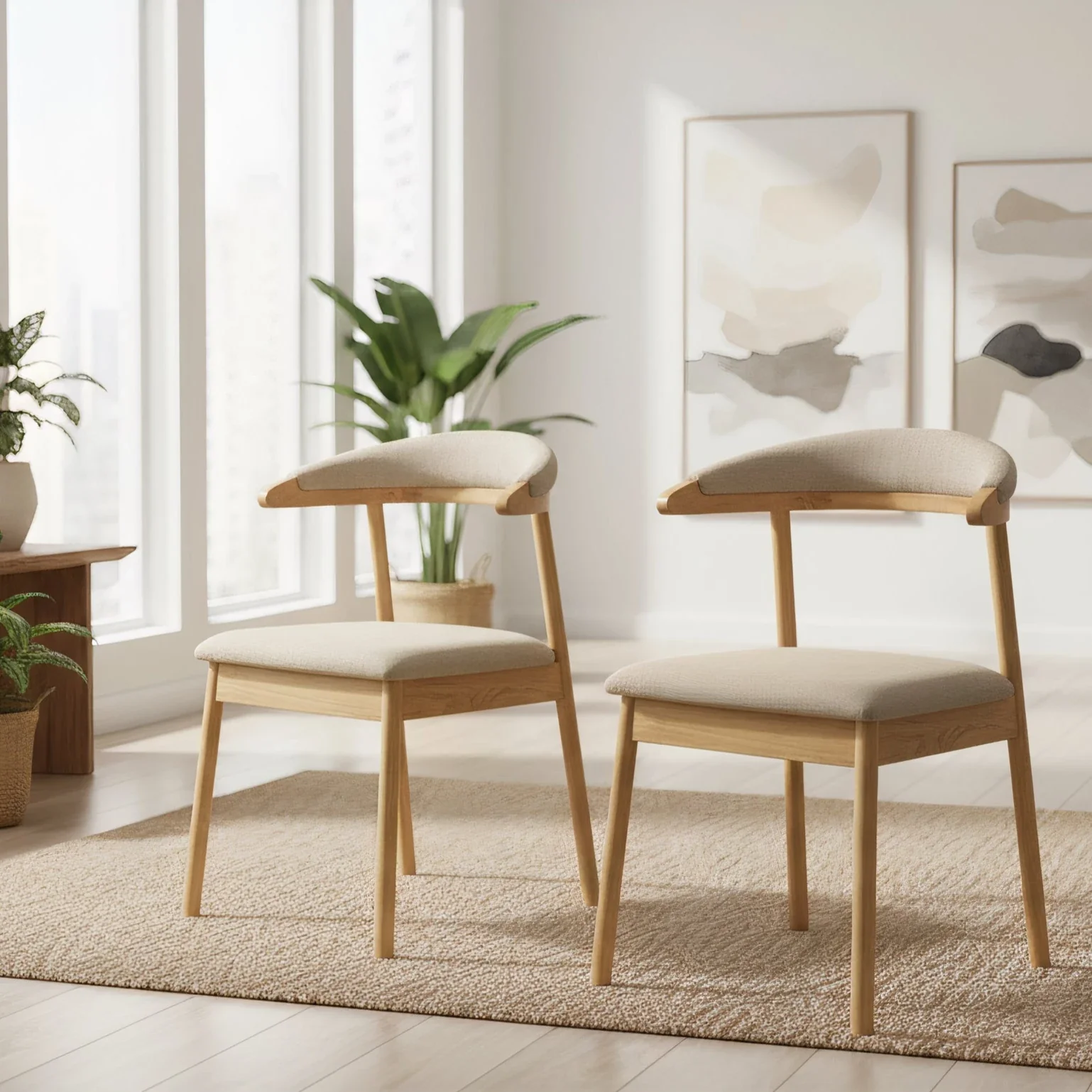 Mindi Fabric Dining Chair (Set of 2) - Image 2