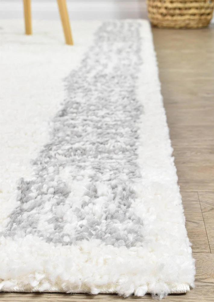 Palermo Shaggy Rug 0B461A Grey - Image 4