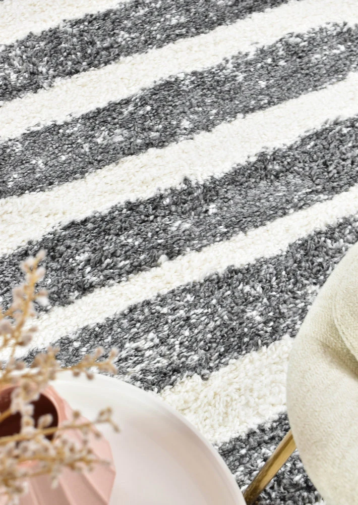 Palermo Shaggy Rug 0B470A Dark Grey - Image 7