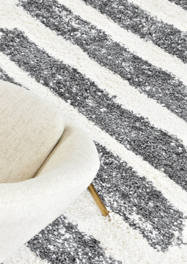 Palermo Shaggy Rug 0B470A Dark Grey - Image 8