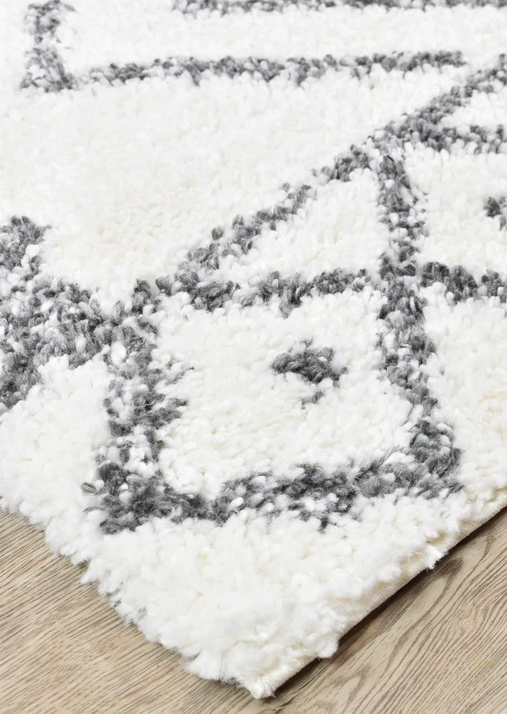Palermo Shaggy Rug 0B496A Dark Grey - Image 3