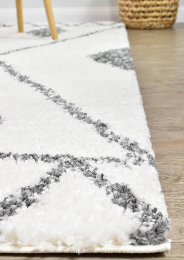 Palermo Shaggy Rug 0B586A Dark Grey - Image 4