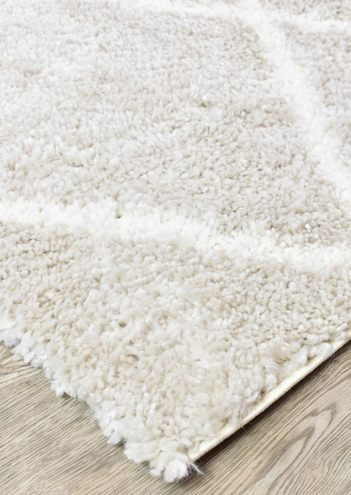 Palermo Shaggy Rug 1562A Cream Beige - Image 3