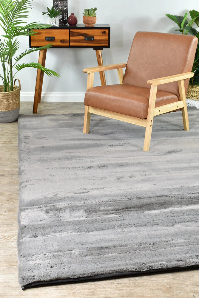 Super Soft Shaggy Grey Rug - Image 2