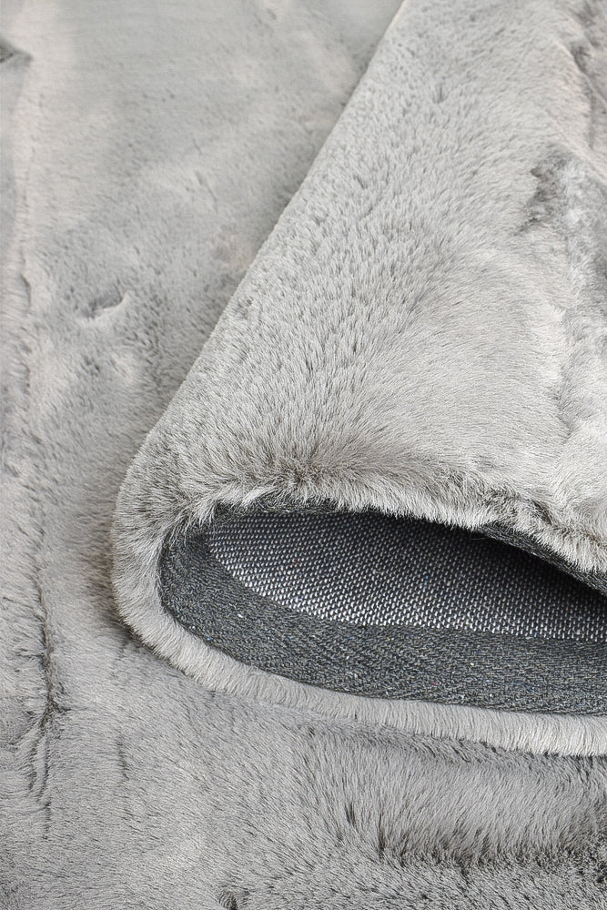 Super Soft Shaggy Grey Rug - Image 6