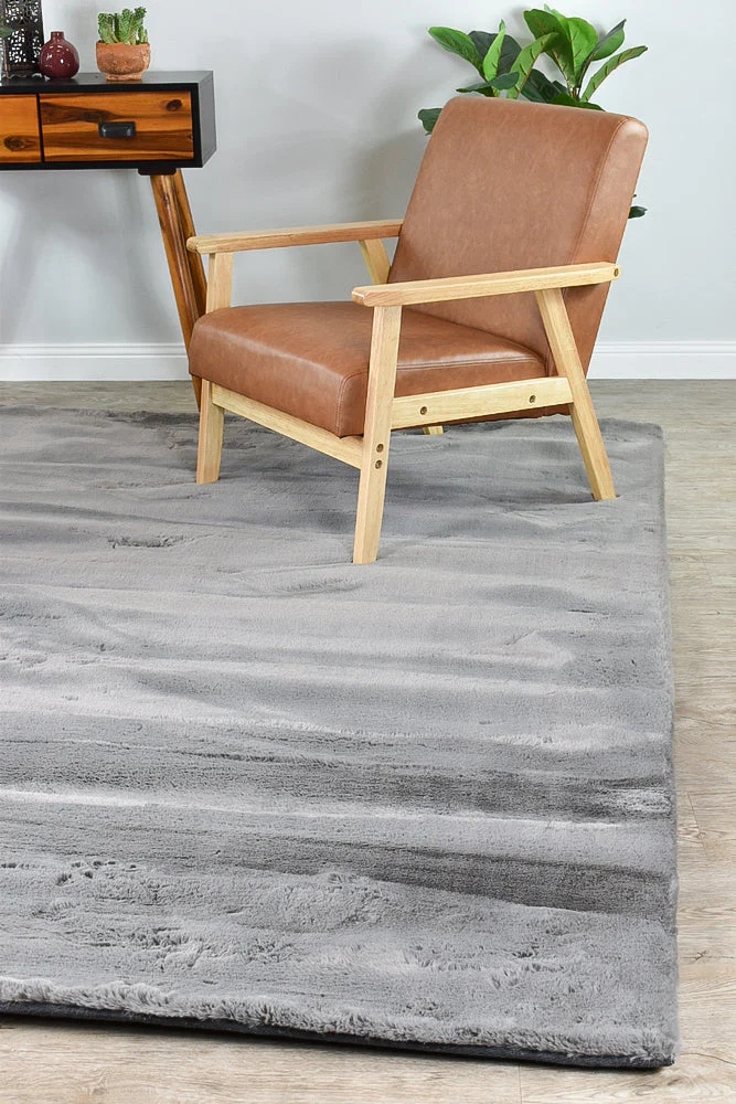 Super Soft Shaggy Grey Rug - Image 8
