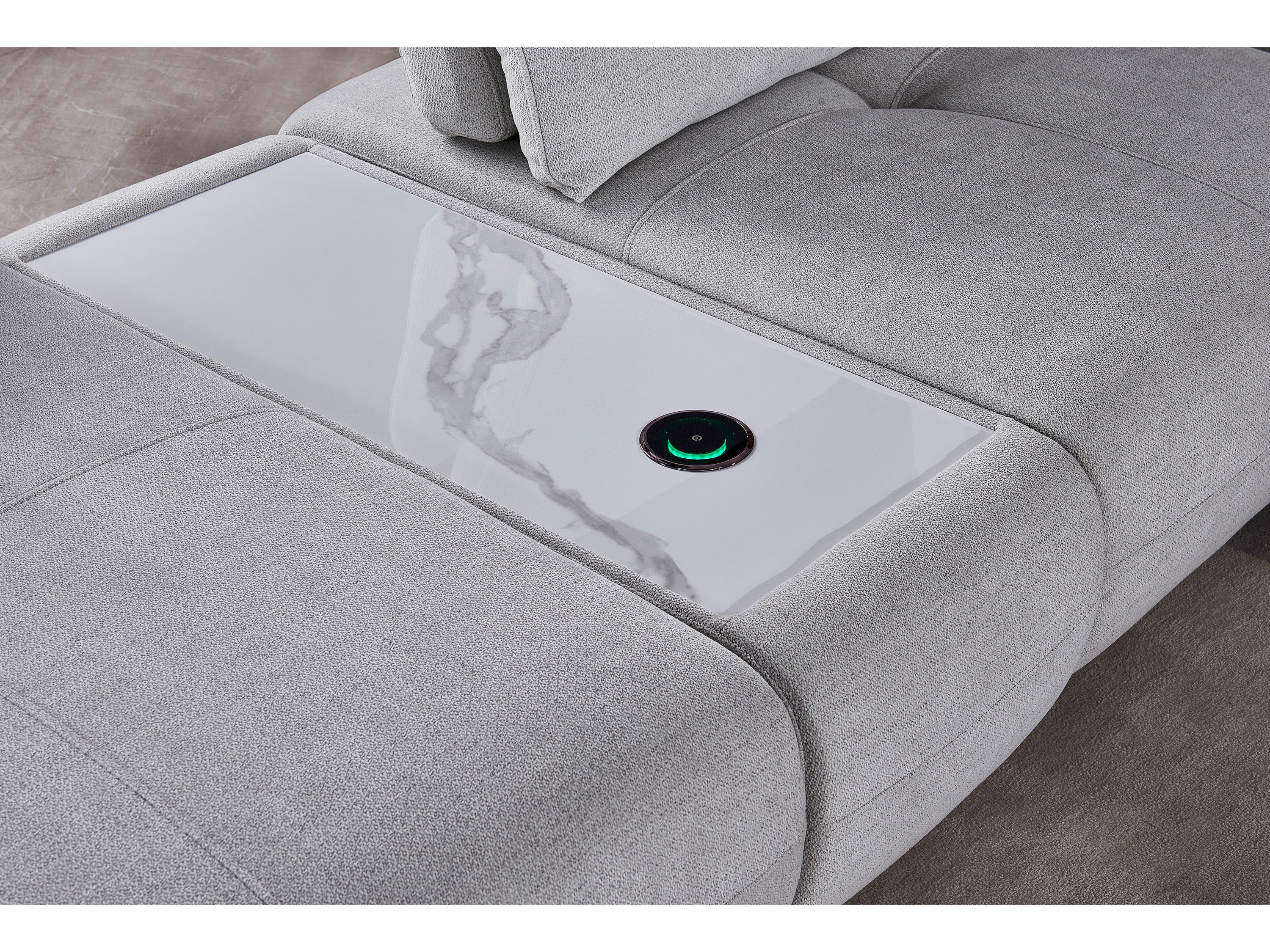 Pokhara 3 Seater Fabric Chaise Modular - Image 3