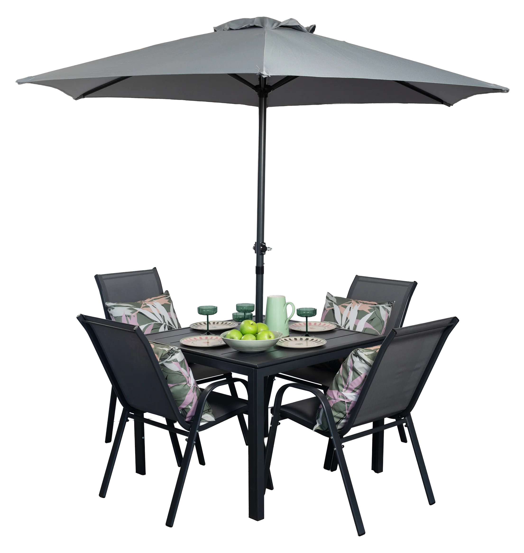 Shayla 6 Piece Outdoor Umbrella Table Set - Image 3