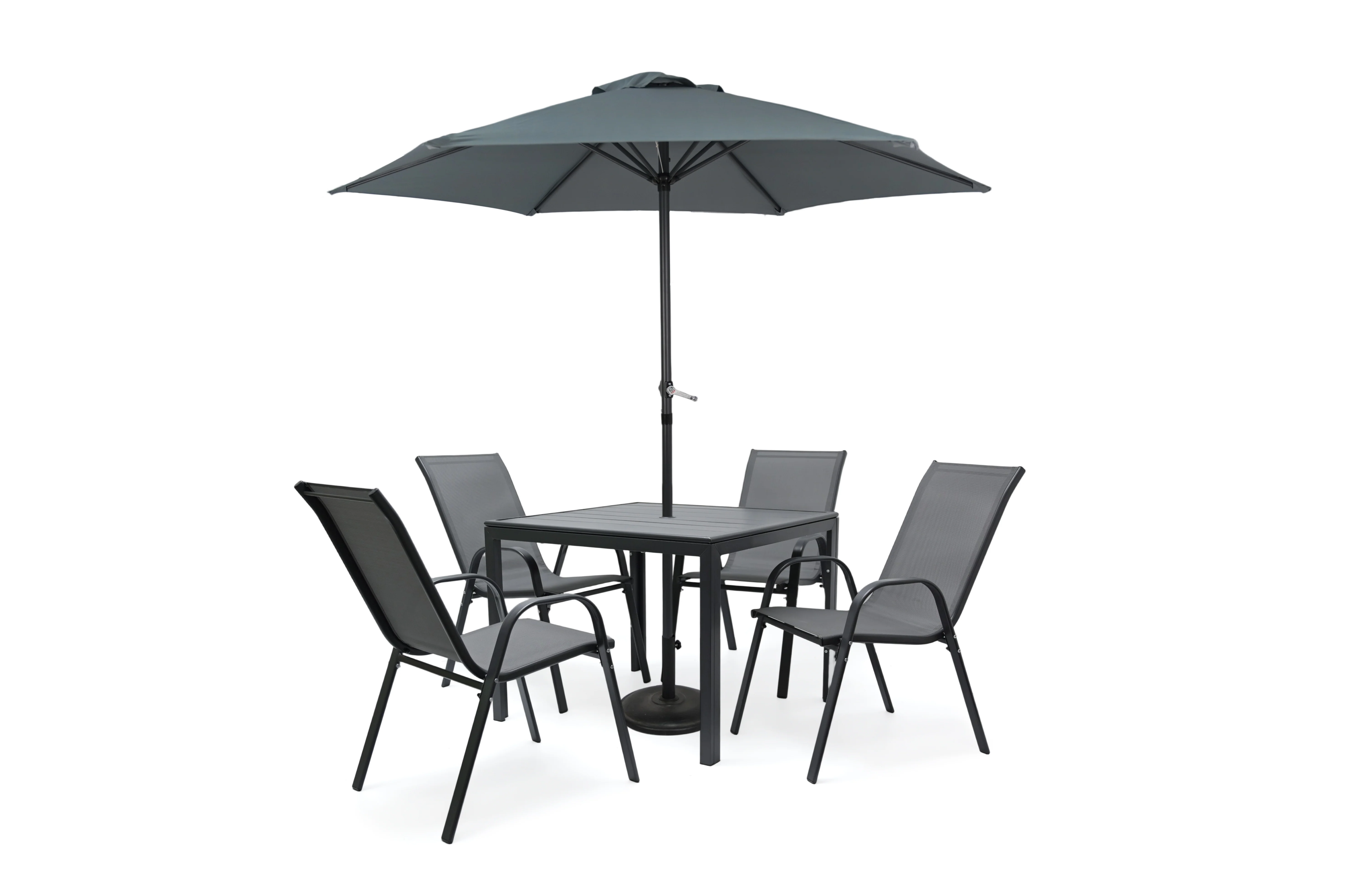 Shayla 6 Piece Outdoor Umbrella Table Set - Image 4