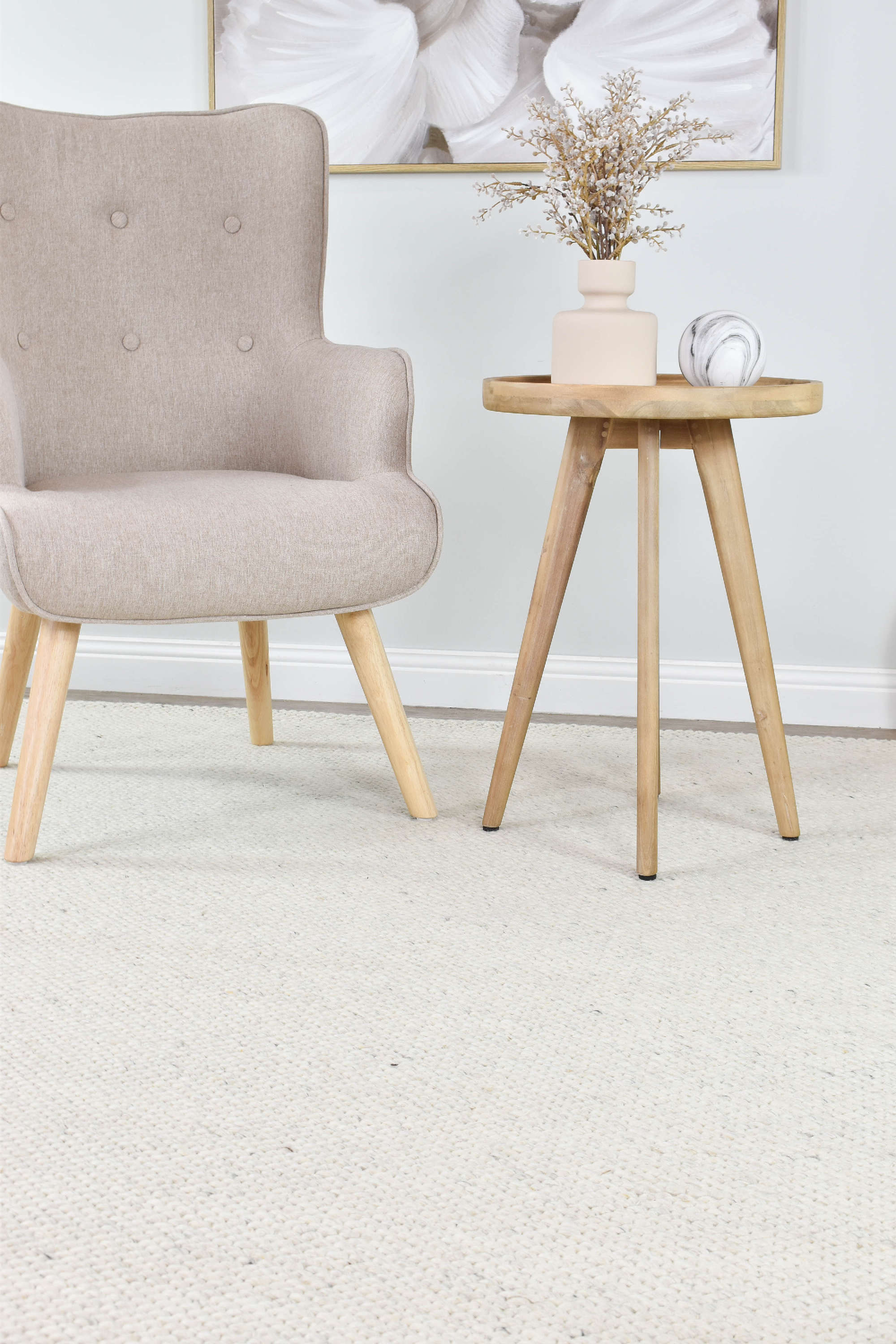 Arcadia Cream Wool Rug - Image 7