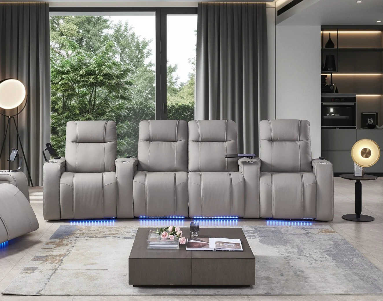 Stadium Leather Electric Home Theatre Lounge - Image 2